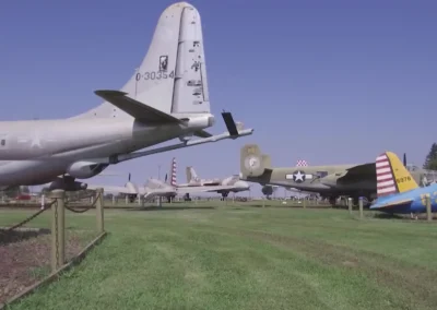 Military aircraft displayed in outdoor museum.